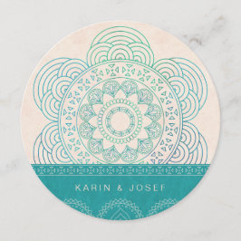 Mandala Summer Garden Chic Wedding Einladung