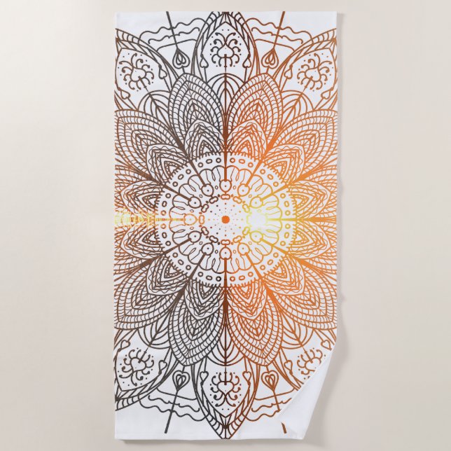 Mandala Sunrise Strandtuch (Vorderseite)