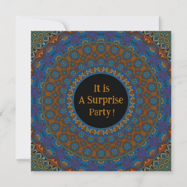 Mandala Surprise Party Einladung (Vorderseite)