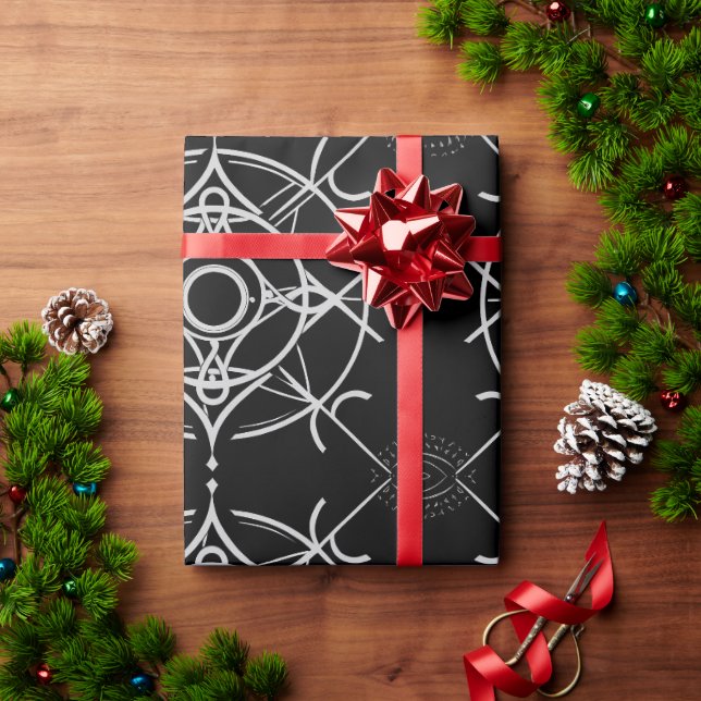 Mandala, Symmetrische Kunst Geschenkpapier (Feiertagsgeschenk)