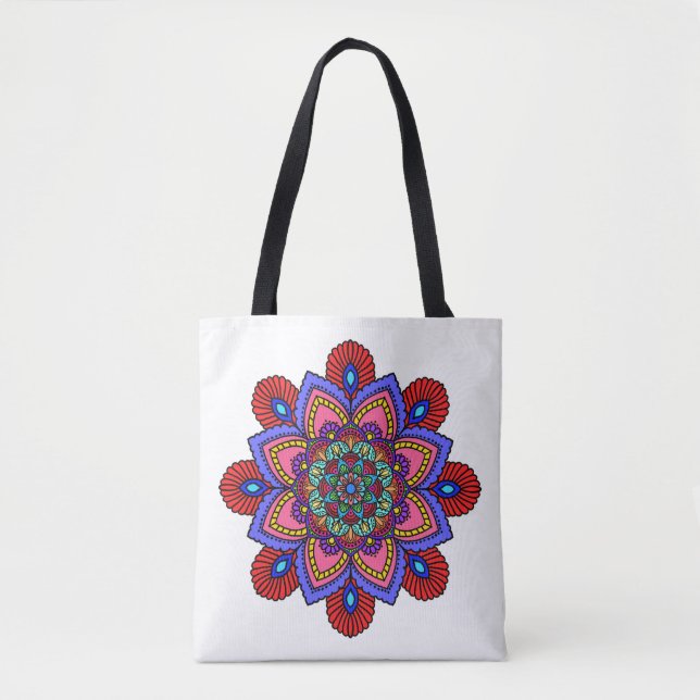 Mandala-Tasche und Einkaufstasche (Vorderseite)