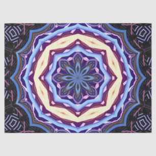 Mandala-Taschentuch der blauen Blume Seidenpapier