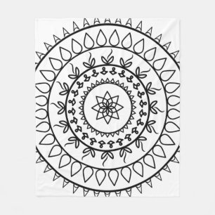 Mandala tattoo spiritueller Kreis Fleecedecke