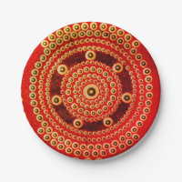 Mandala Teller, 7" Rundpapierplatte