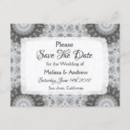 Mandala Themed Wedding Save the Date Ankündigungspostkarte