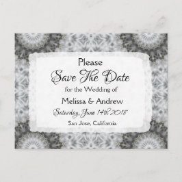 Mandala Themed Wedding Save the Date Ankündigungspostkarte
