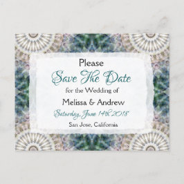 Mandala Themed Wedding Save the Date Ankündigungspostkarte