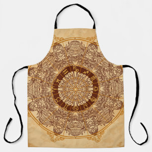 Mandala, Tierkreis, verziert, vintage Kreis. Schürze