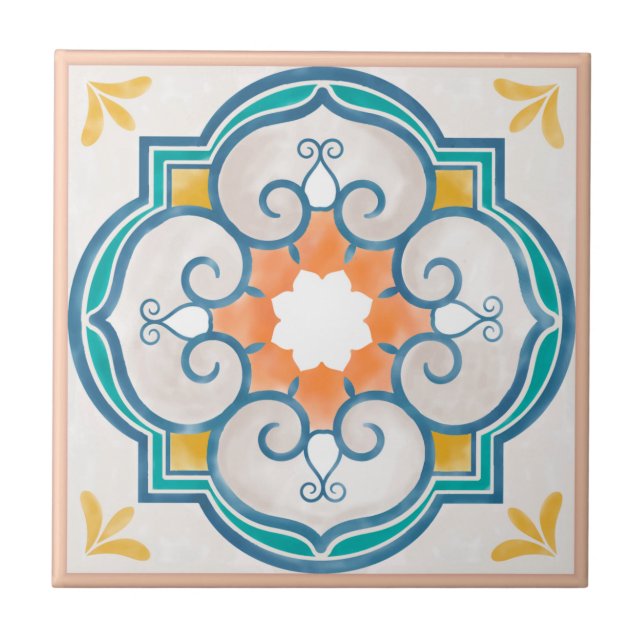 Mandala Tile Pattern Fliese (Vorderseite)
