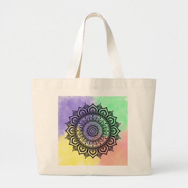 Mandala Tote Bag Jumbo Stoffbeutel (Vorne)