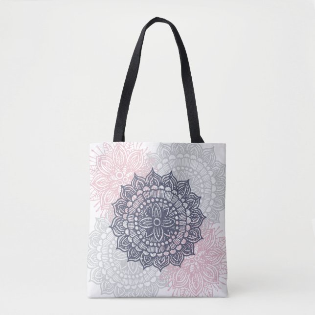 Mandala Tracera Ornament Pattern Tote Beutel (Vorderseite)