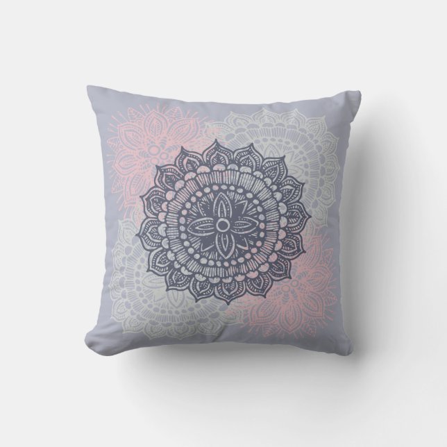 Mandala Tracera Ornament Throw Kissen (Vorderseite)