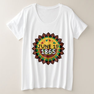 Mandala-Traditionelles afrikanisches Muster im Jun Große Größe T-Shirt