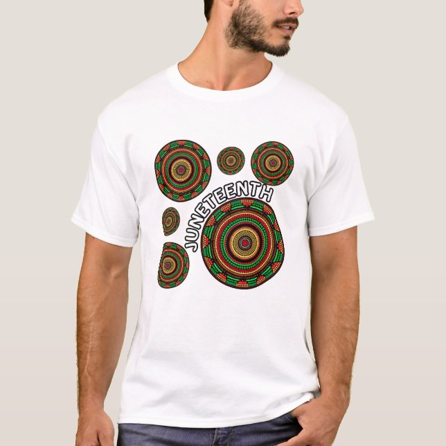 Mandala-Traditionelles afrikanisches Muster im Jun T-Shirt (Vorderseite)