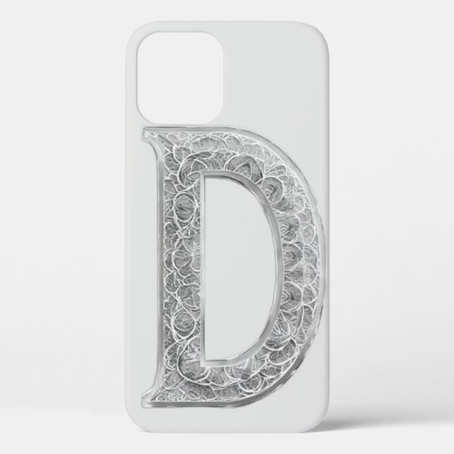 Mandala Transparent Buchstabe D – HD Alphabet Case-Mate iPhone Hülle (Rückseite)