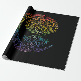 Mandala Tree of Life Tattoo Style Geschenkpapier