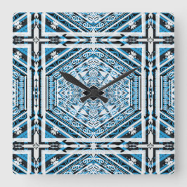 Mandala Tribal Nouveau Wall Clock Quadratische Wanduhr