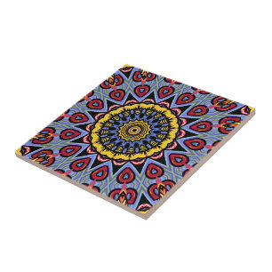 Mandala Trippy Retro Hippie Boho Chic Bohemisch Fliese