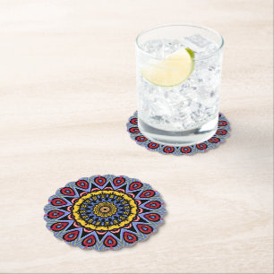 Mandala Trippy Retro Hippie Boho Chic Bohemisch Untersetzer