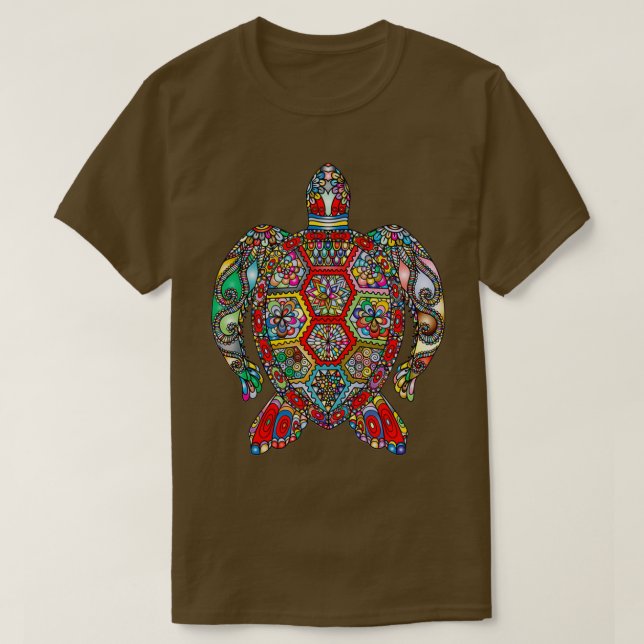 Mandala Turtle T-Shirt (Design vorne)