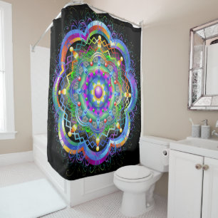 Mandala Universe Colors Duschvorhang