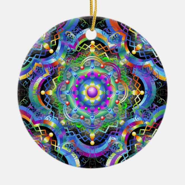 Mandala Universe Colors Keramikornament (Vorne)