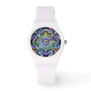 Mandala Universe Psychedelic Colors Armbanduhr