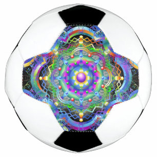 Mandala Universe Psychedelic Colors Fußball