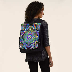 Mandala Universe Psychedelic Colors Rucksack