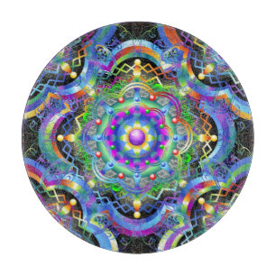 Mandala Universe Psychedelic Colors Schneidebrett