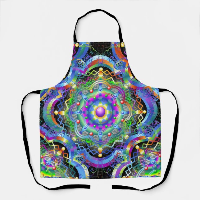 Mandala Universe Psychedelic Colors Schürze (Vorderseite)