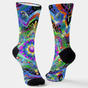 Mandala Universe Psychedelic Colors Socken