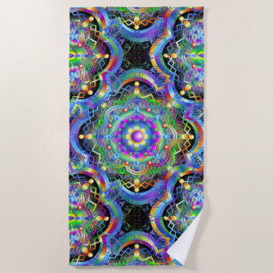 Mandala Universe Psychedelic Colors Strandtuch
