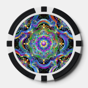 Mandala Universum Farben Pokerchips