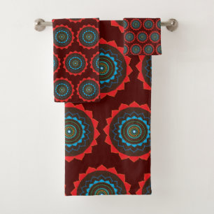 Mandala Vektor Art Muster Badezimmer Handtuch Set