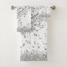 Mandala verzaubern mit Silberstern auf Weiß