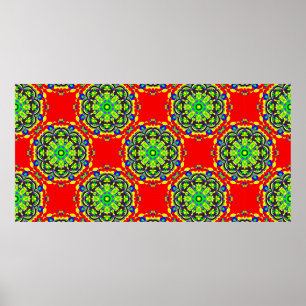 Mandala Vintage Stamm nahtlose Muster illustrieren Poster