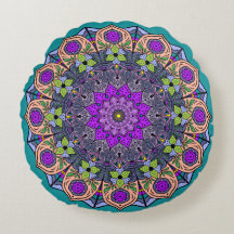 Mandala Violet Peach Lmon Pink Green
