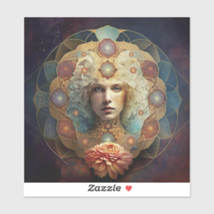Mandala Visionäre Kunst leben Aufkleber