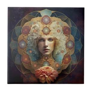 Mandala Visionäre Kunst leben Fliese