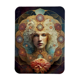 Mandala Visionäre Kunst leben Magnet