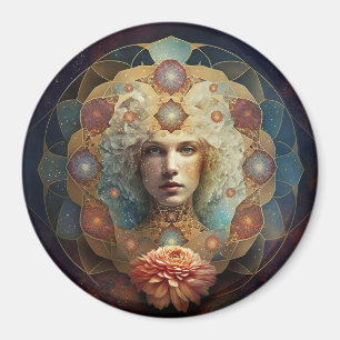 Mandala Visionäre Kunst leben Magnet