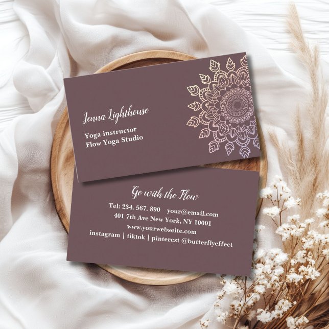 Mandala Visitenkarte (customer specific mandala business card)