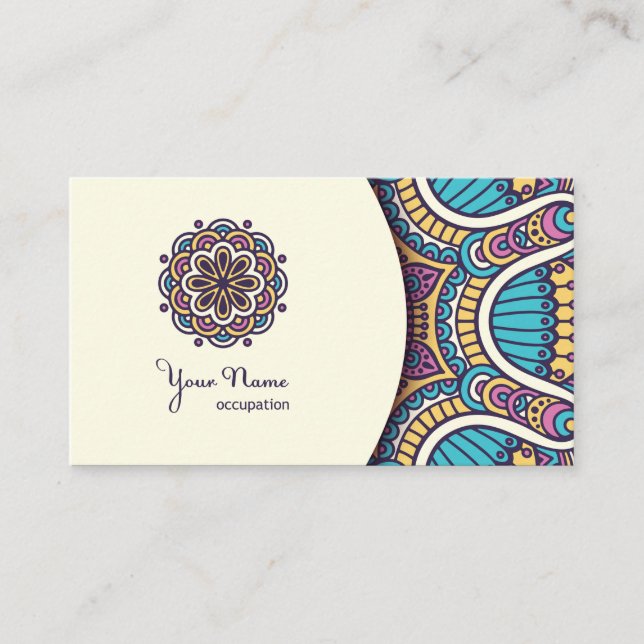 Mandala Visitenkarte (Vorderseite)