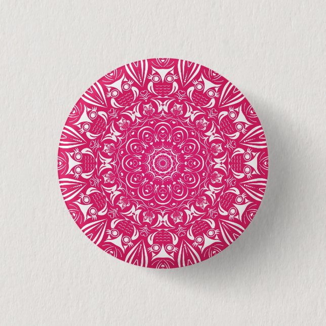 Mandala viva magenta button (Vorderseite)