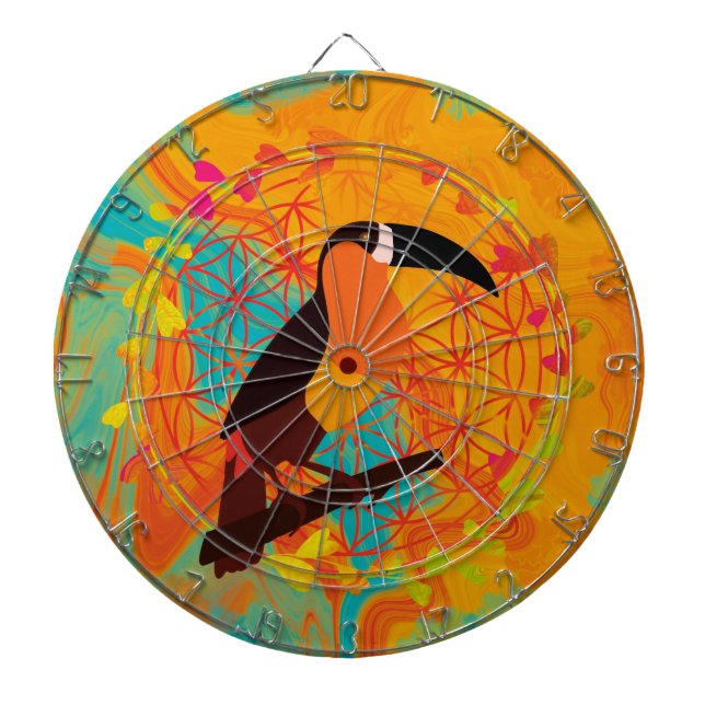 Mandala-Vogel Dartscheibe (vorne)