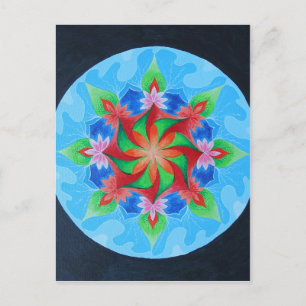 Mandala vom Frühjahr Postkarte