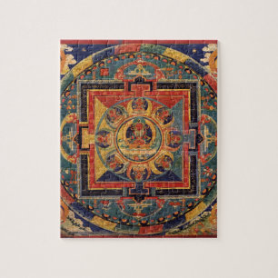 Mandala von Amitayus. Tibetanische Schule des 19. Puzzle