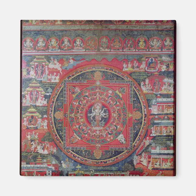 Mandala von Amoghapasa Magnet (Vorne)