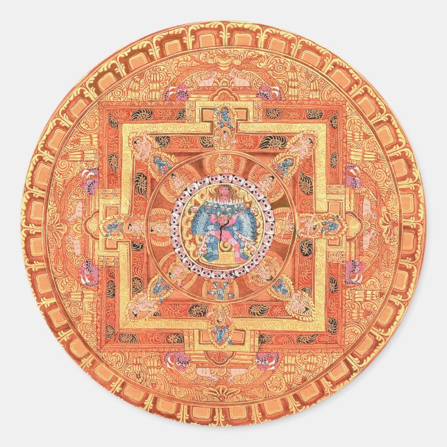 Mandala von Heruka Sticker (Vorderseite)